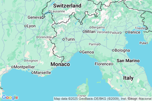 Map of Liguria