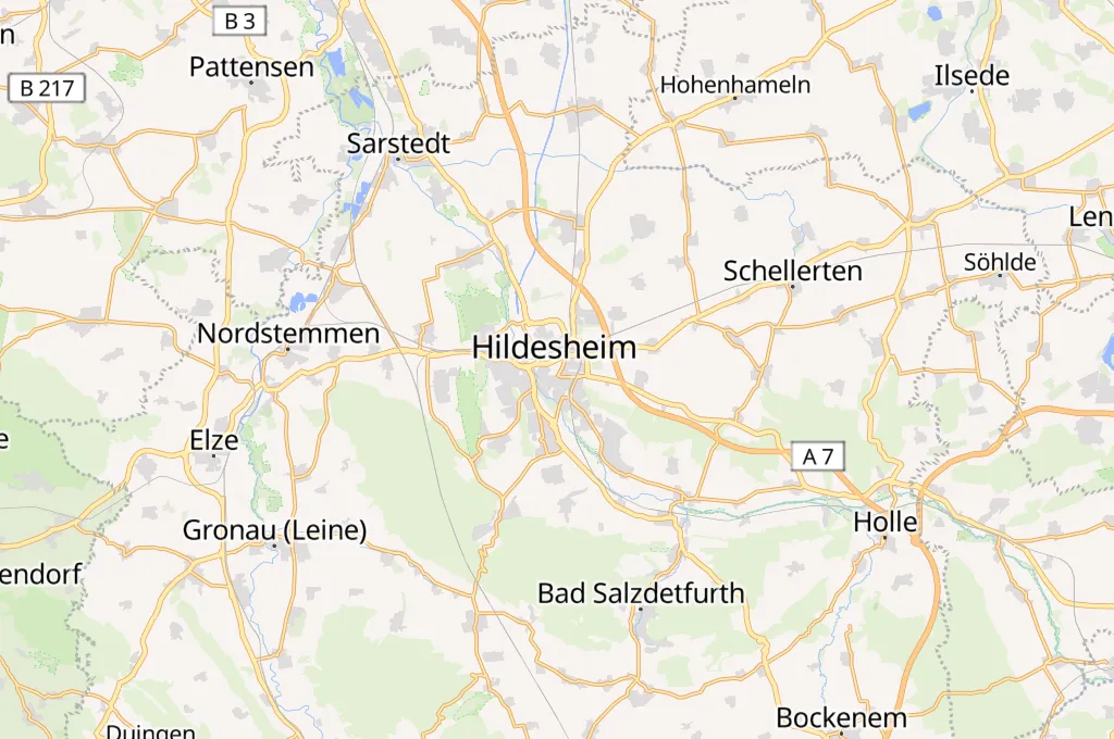 Hildesheim Area Map Hildesheim Area Map