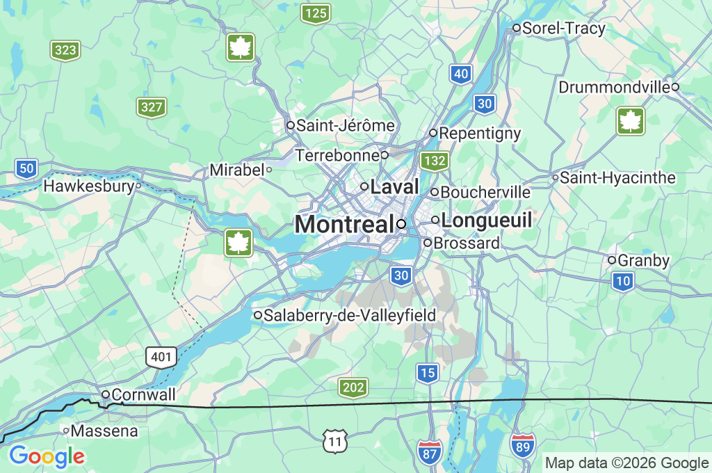 Montréal-Trudeau International Airport Area Map