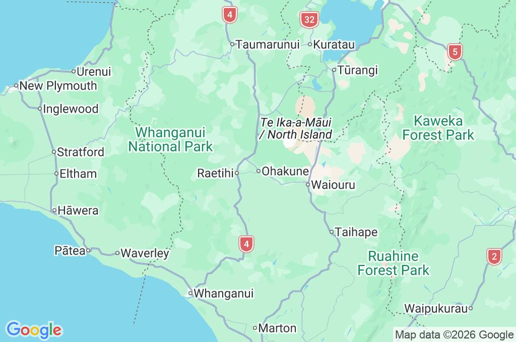 Ohakune Area Map Ohakune Area Map