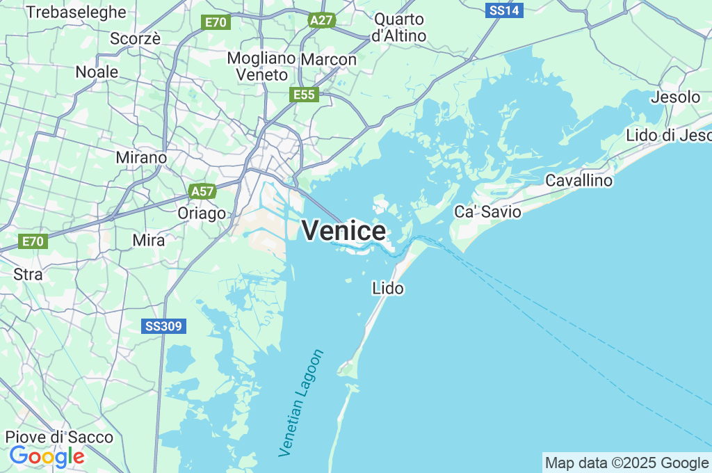 Grand Canal of Venice Area Map