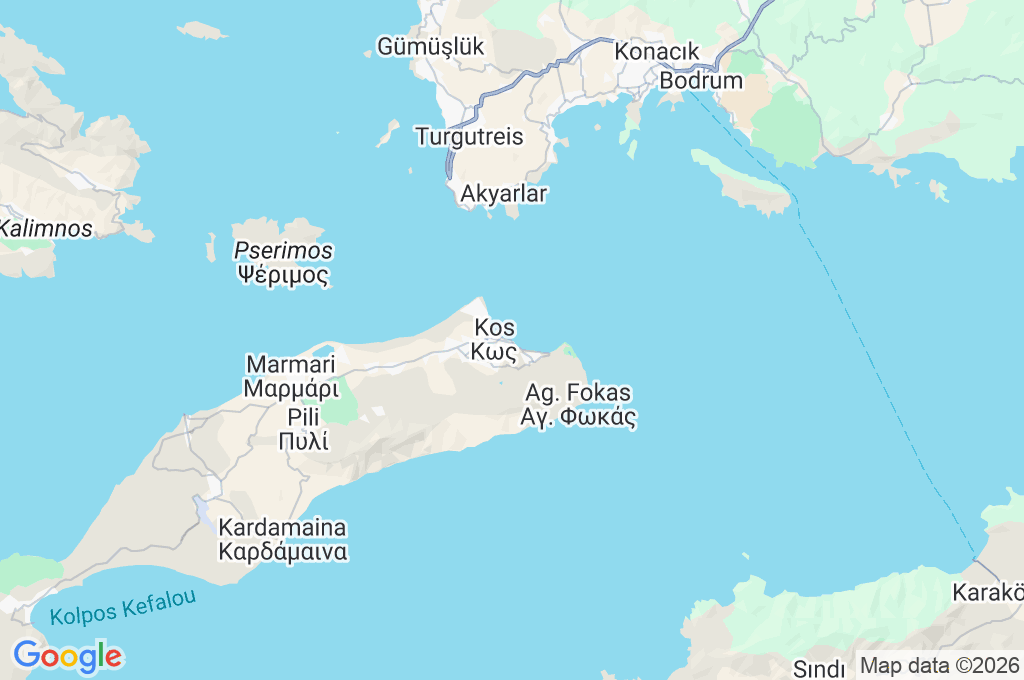 Kos Marina Area Map Kos Marina Area Map