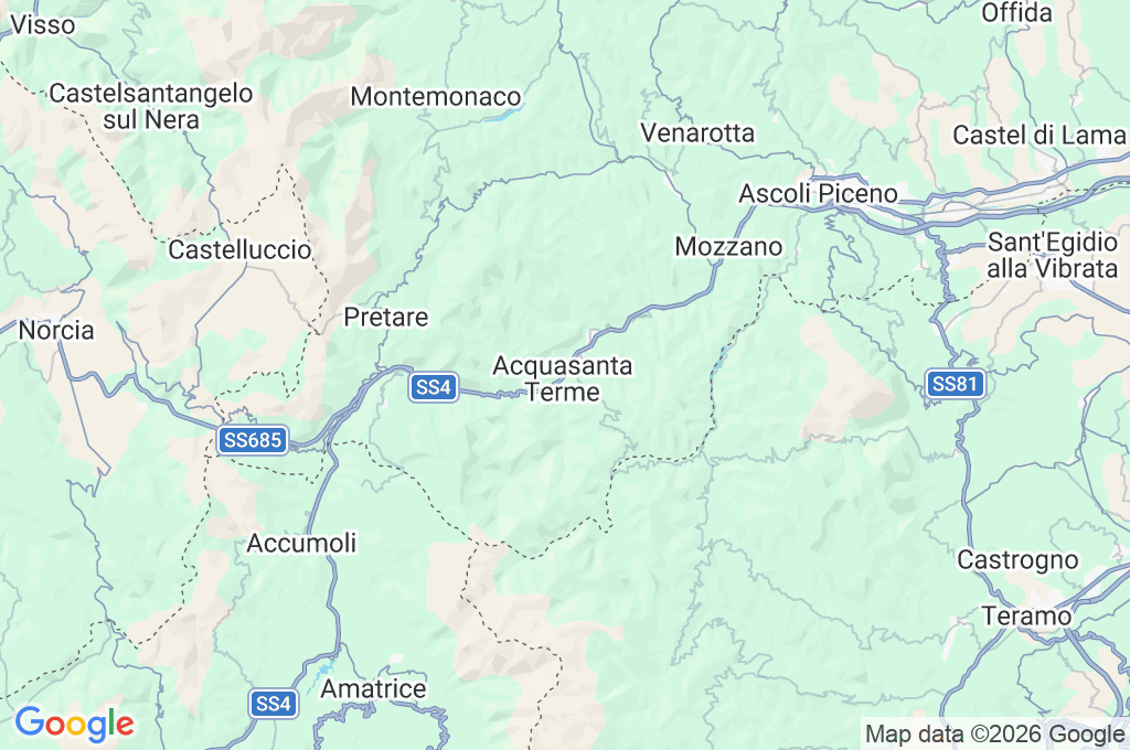 Acquasanta Terme Area Map Acquasanta Terme Area Map