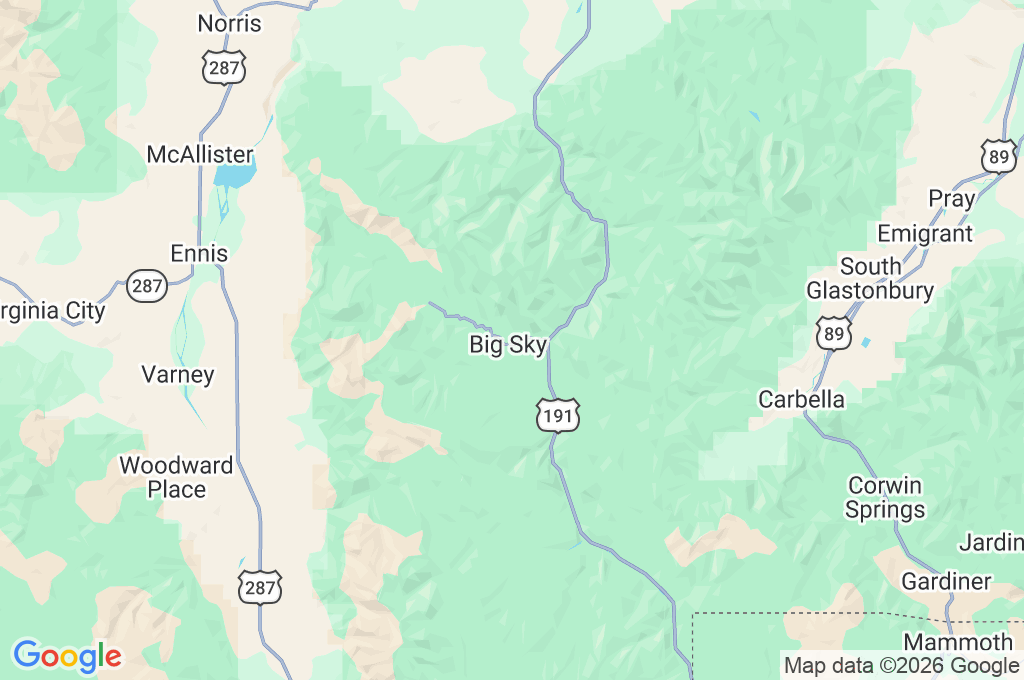 Big Sky Golf Course & Nordic Center Area Map Big Sky Golf Course & Nordic Center Area Map