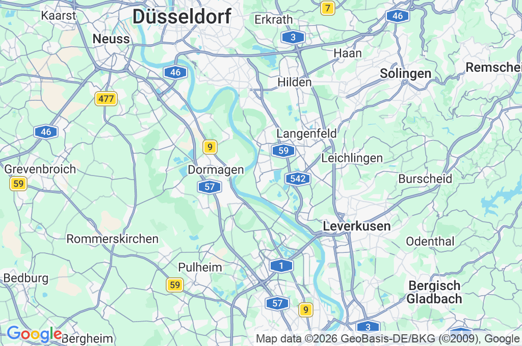 Monheim am Rhein Area Map