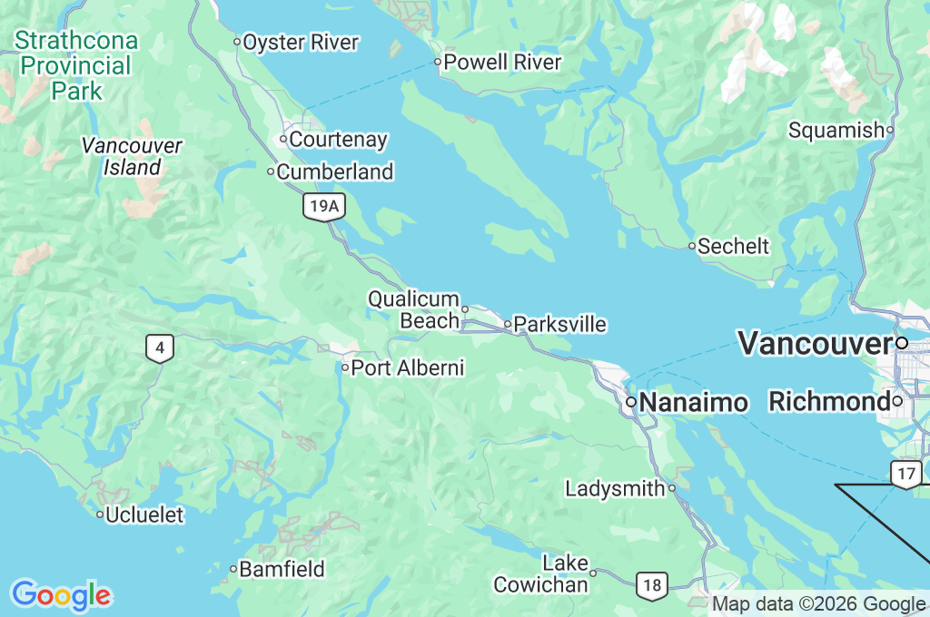 Strait of Georgia Area Map