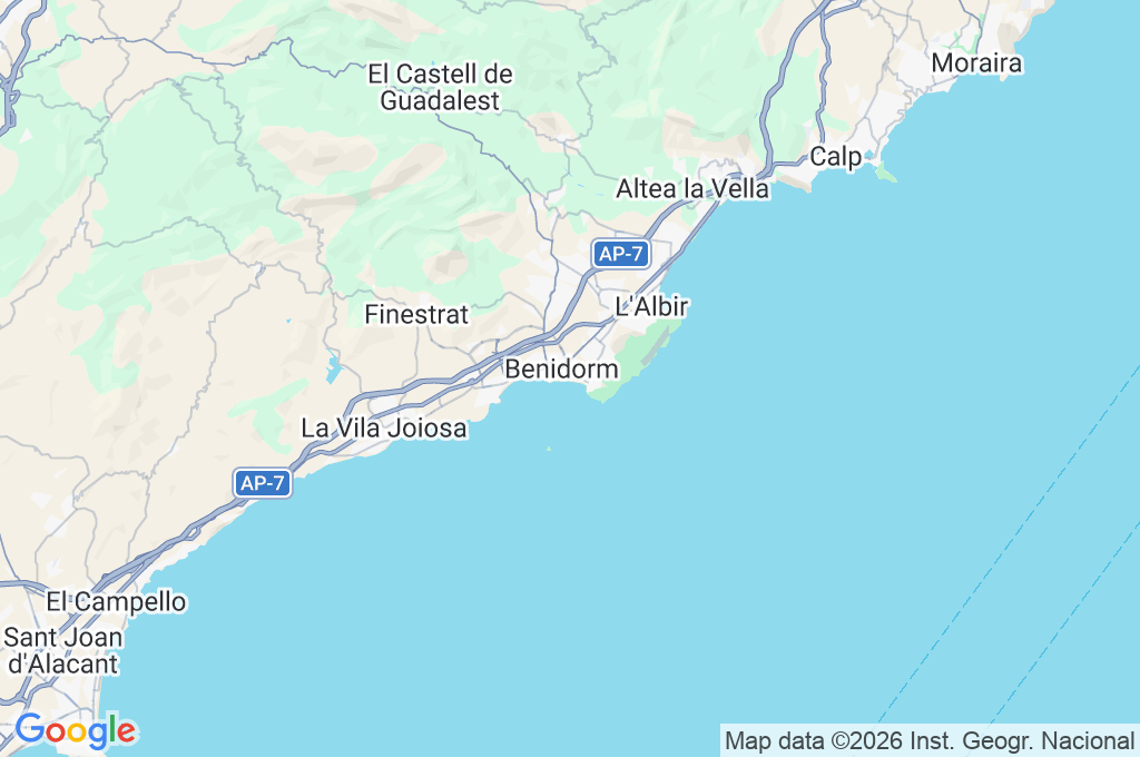 Levante Beach Area Map