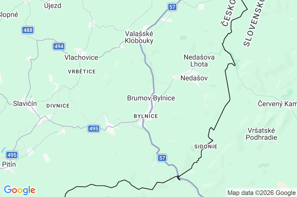 Brumov Castle Area Map Brumov Castle Area Map