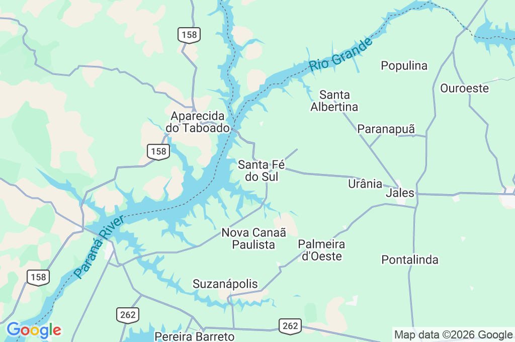 Santa Fé do Sul Railway Station Area Map