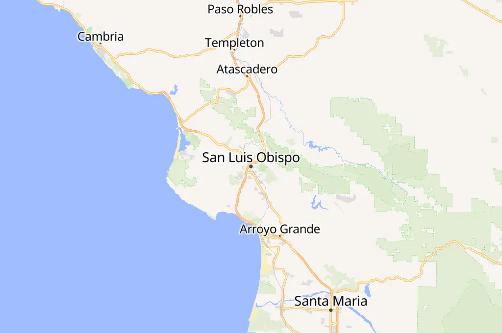 San Luis Obispo Area Map