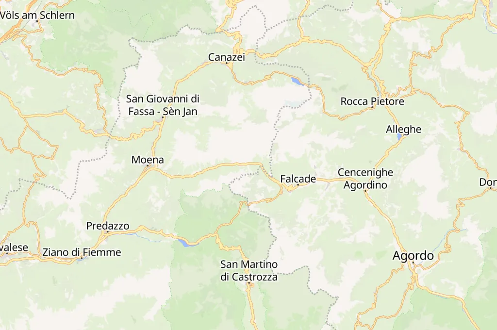 Col Margherita Area Map Col Margherita Area Map