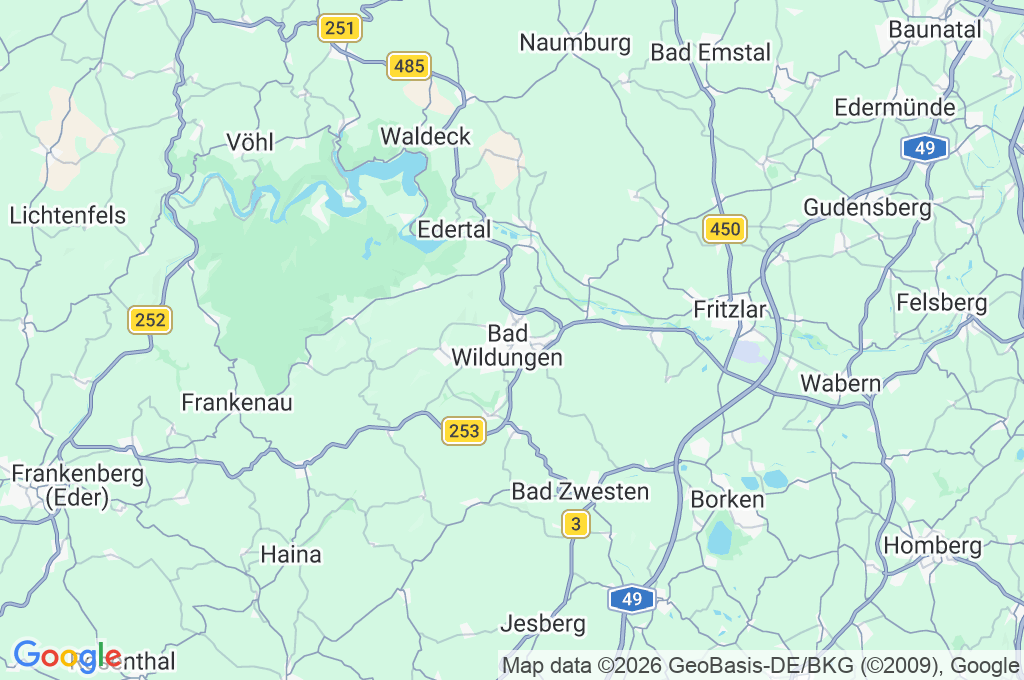 Bad Wildungen Old Town Area Map