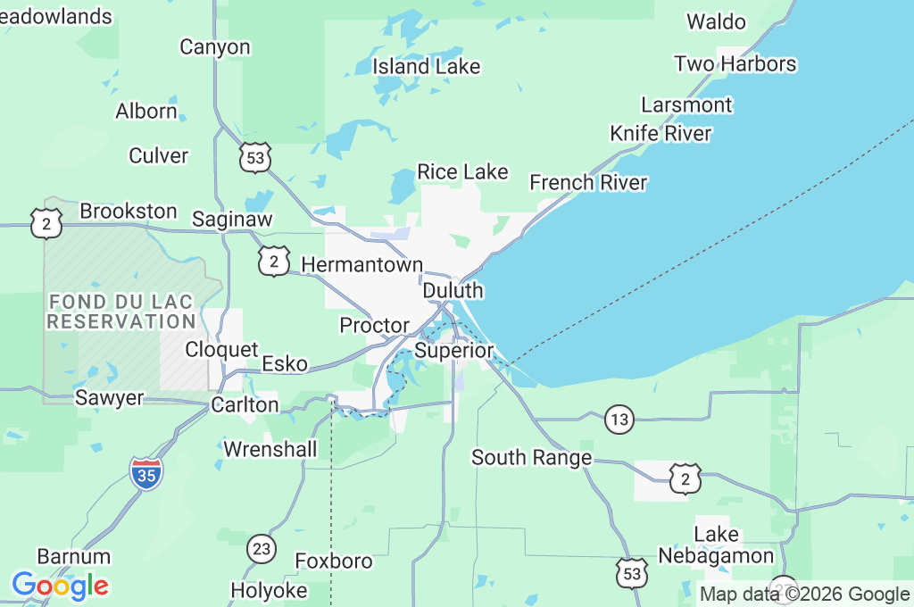Duluth Harbor Area Map Duluth Harbor Area Map