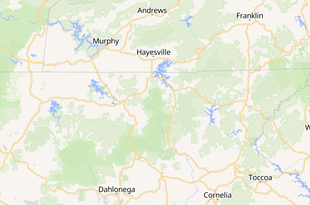 Brasstown Bald Area Map