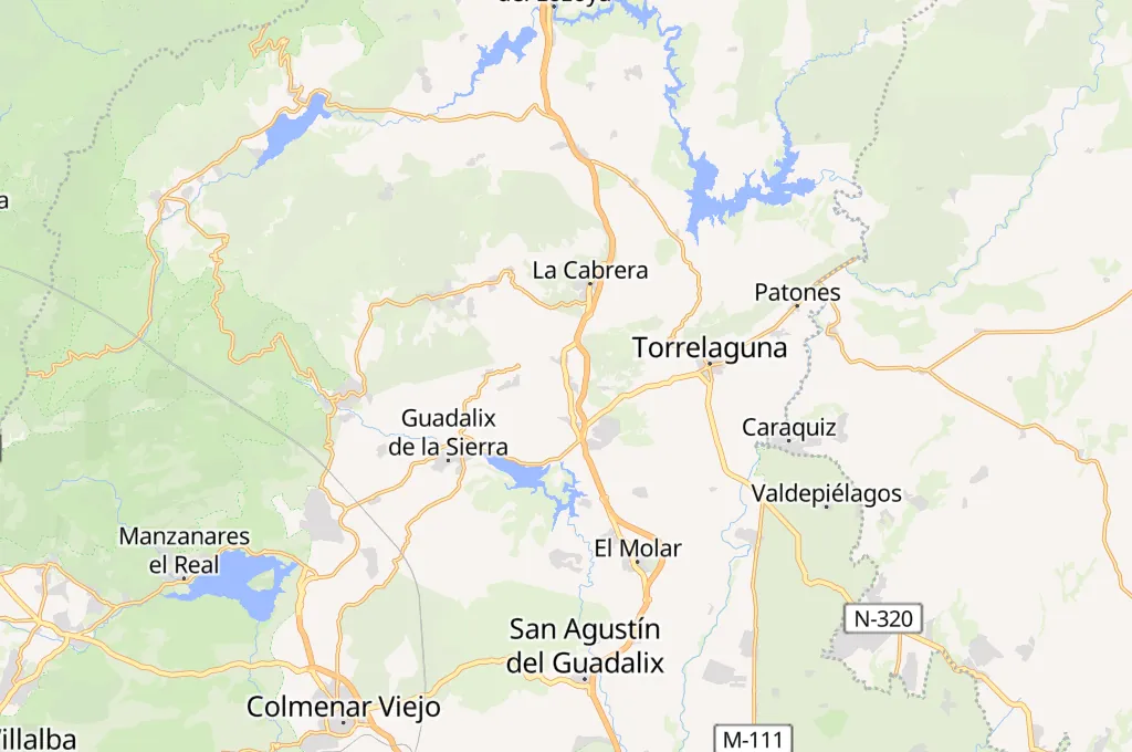 Sierra Norte de Madrid Area Map Sierra Norte de Madrid Area Map