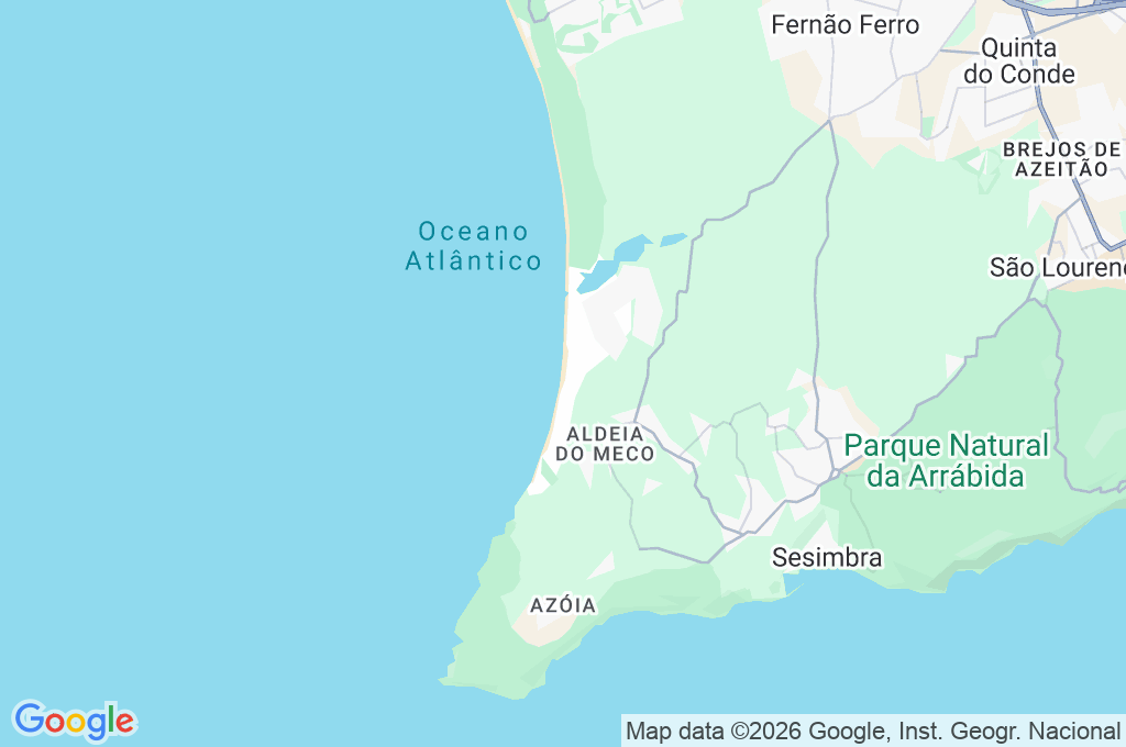 Praia do Meco Area Map