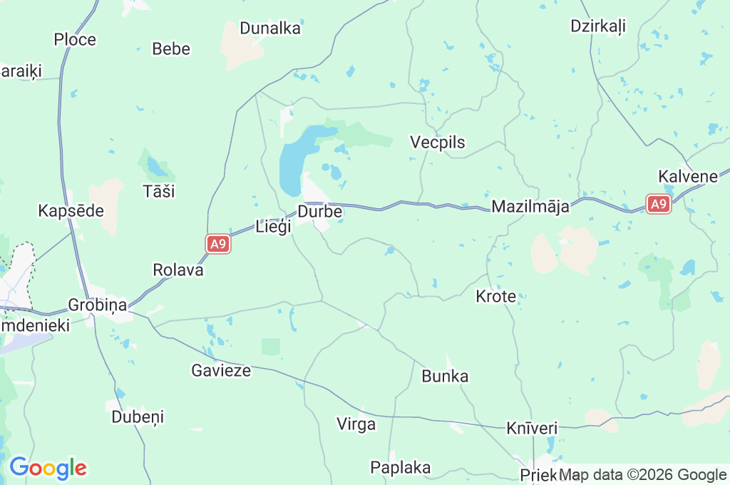 Durbe Parish Area Map