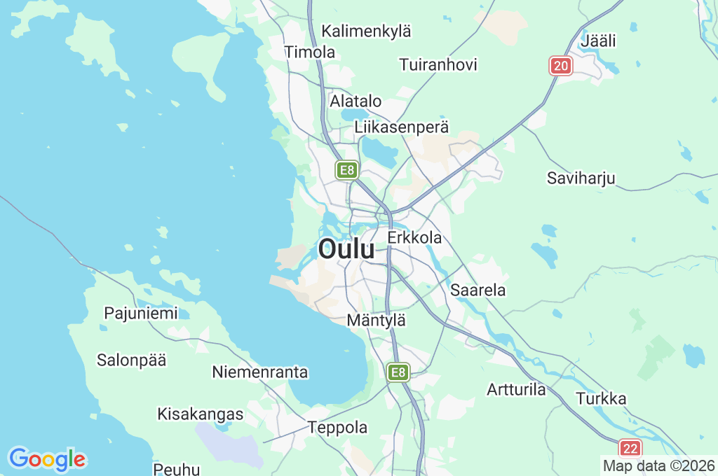 Oulu Area Map Oulu Area Map