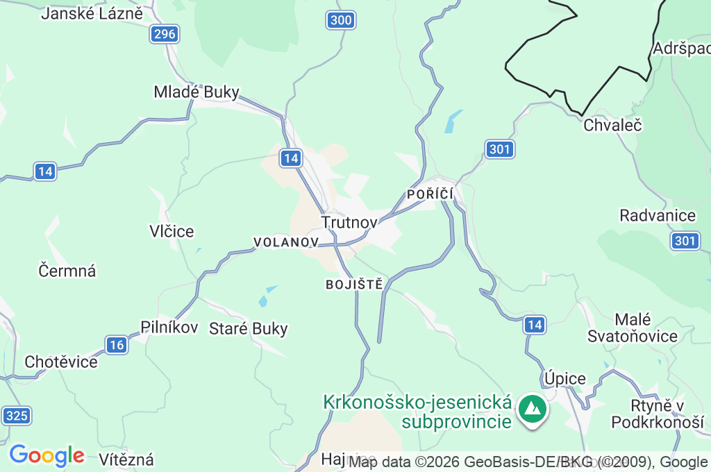 Krakonoš Square Area Map