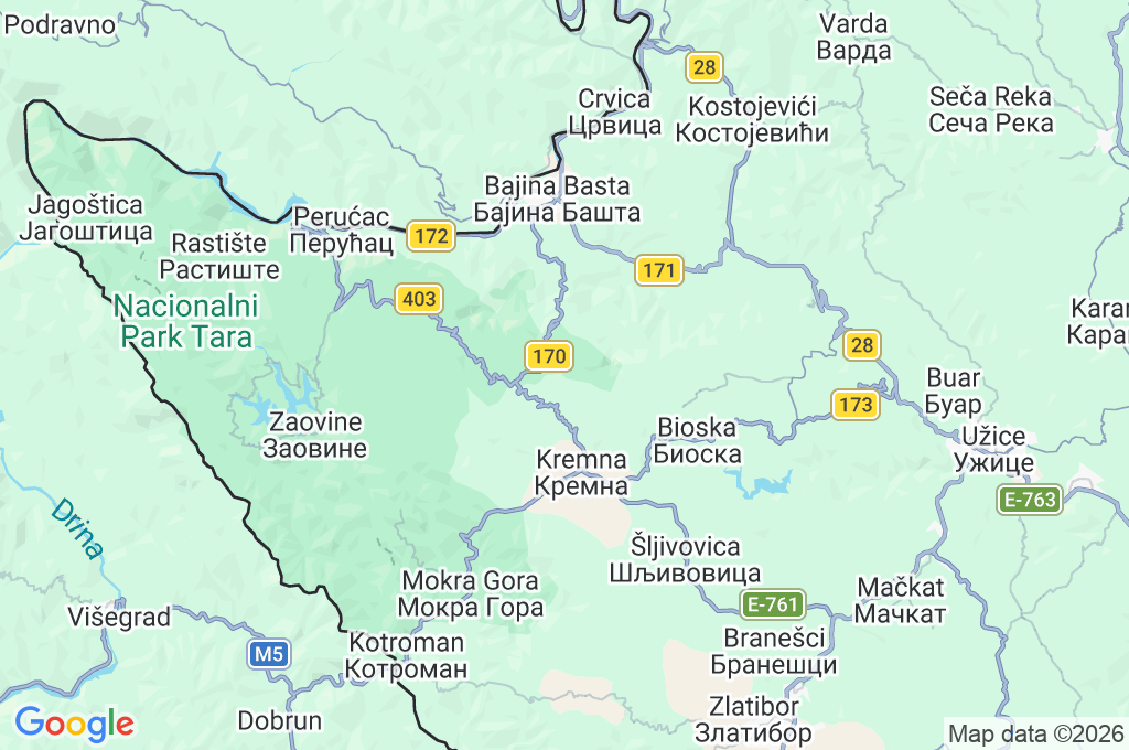 Tara Area Map