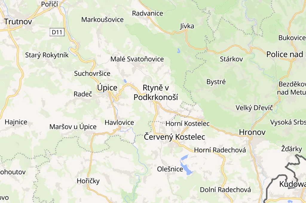 Rtyně v Podkrkonoší Area Map Rtyně v Podkrkonoší Area Map
