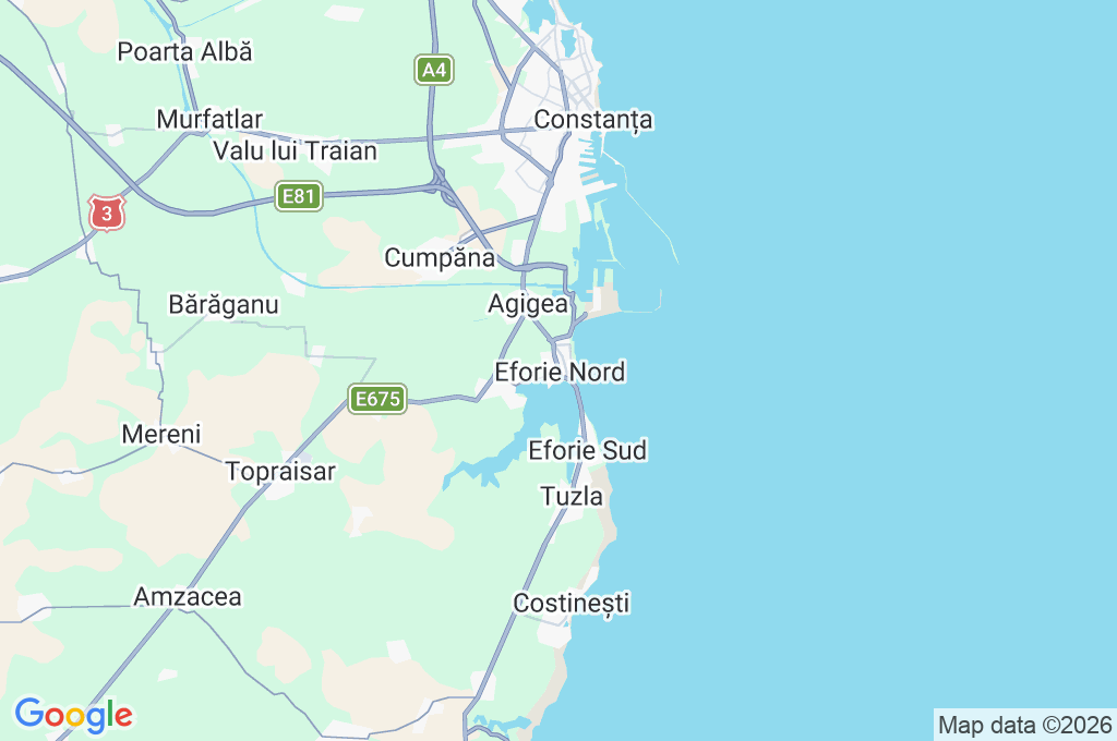 Eforie Nord Area Map