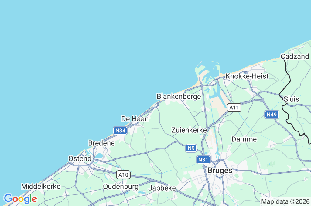 Wenduine Area Map