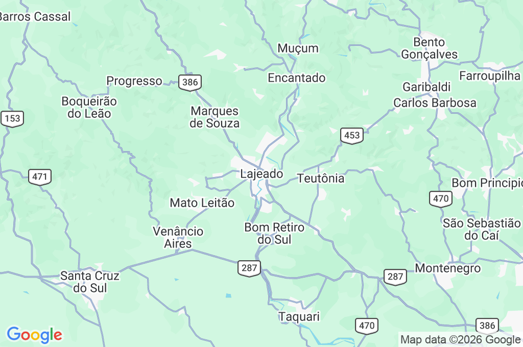 Lajeado Area Map Lajeado Area Map