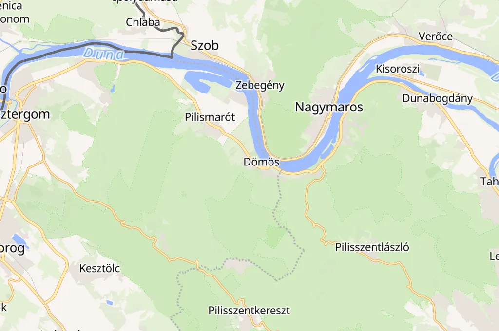 Dömös Area Map Dömös Area Map