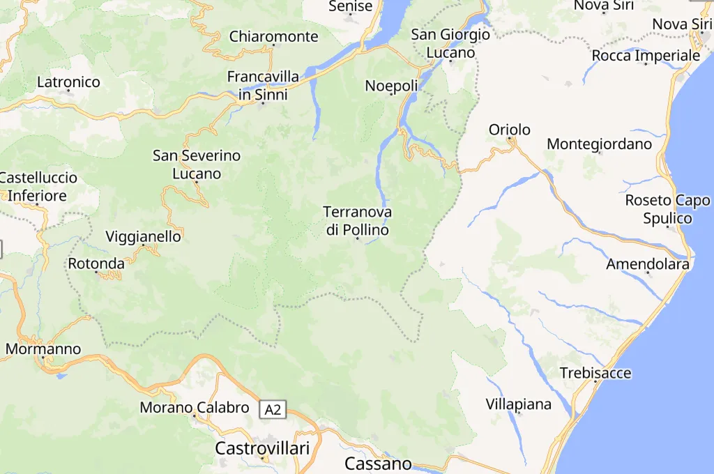 Terranova di Pollino Area Map