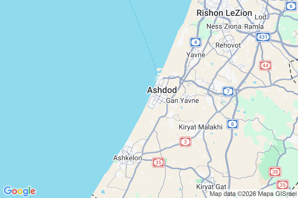 Ashdod Area Map