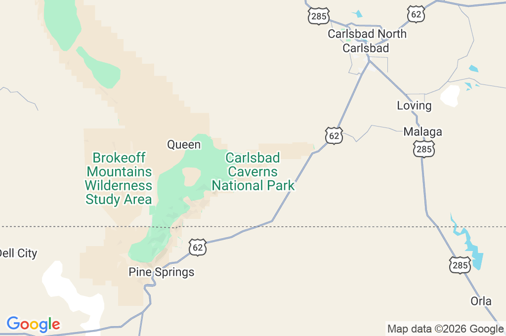 Carlsbad Caverns National Park Area Map Carlsbad Caverns National Park Area Map
