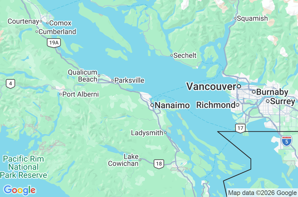 Departure Bay Area Map Departure Bay Area Map