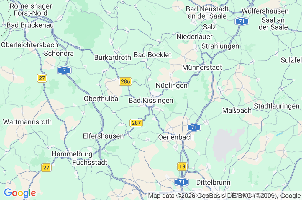 Bad Kissingen Area Map
