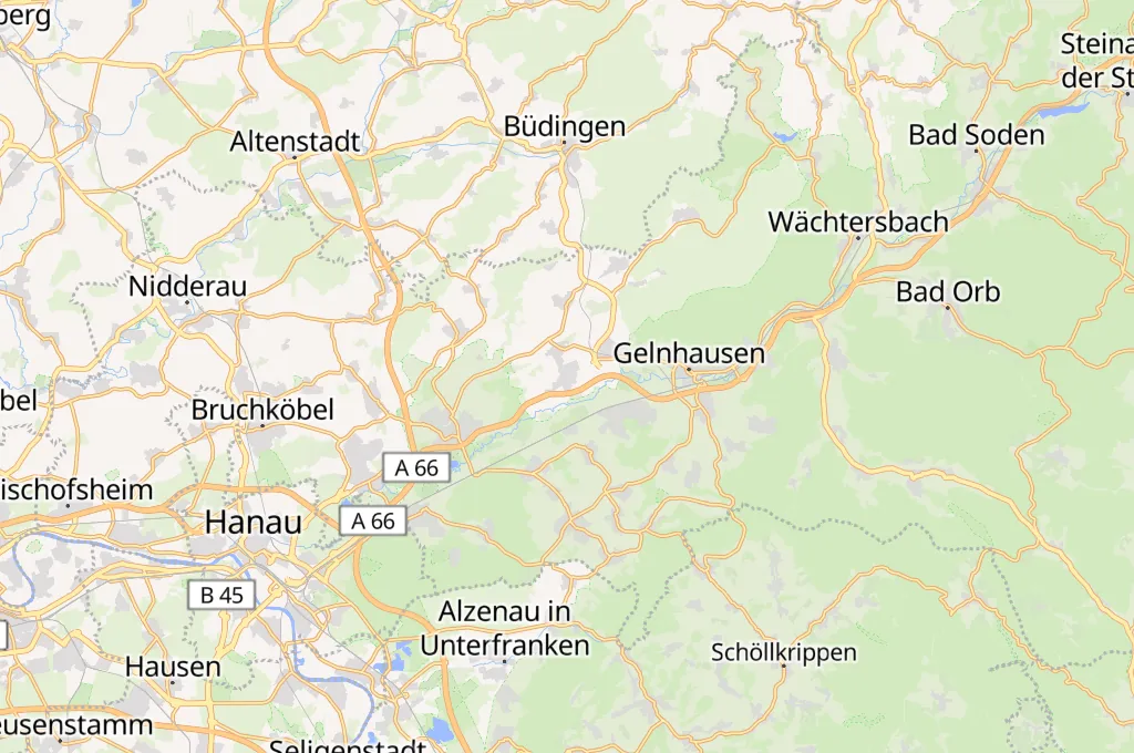 Gründau Area Map