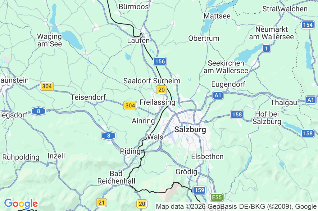 Freilassing Area Map Freilassing Area Map