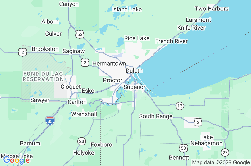 West Duluth Area Map