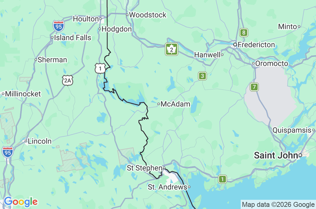 McAdam Railway Station Area Map