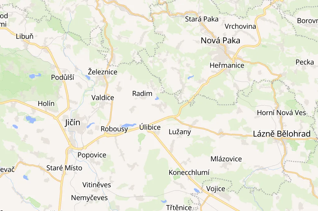 Dřevěnice Area Map Dřevěnice Area Map