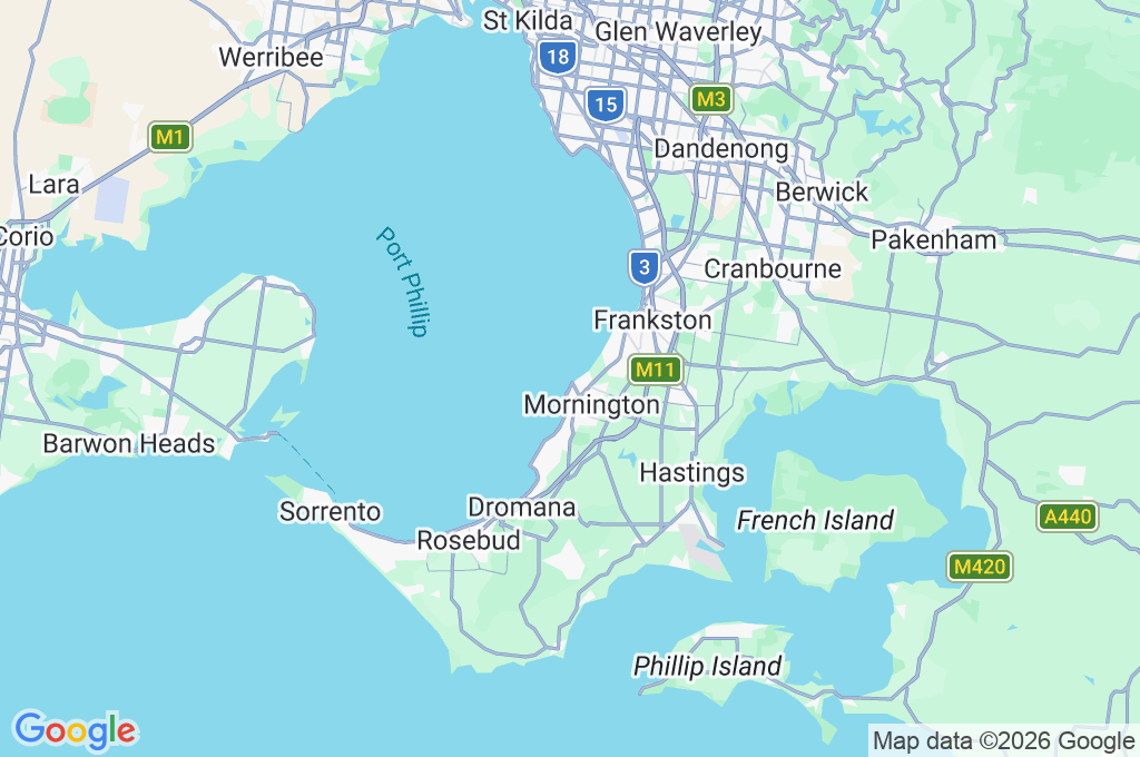 Mornington Yacht Club Area Map Mornington Yacht Club Area Map