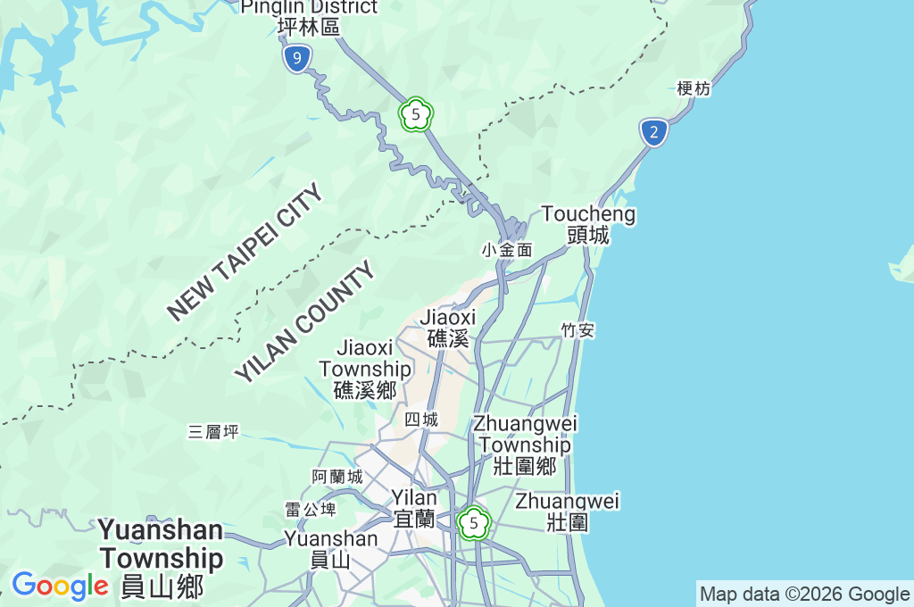 Jiaoxi Area Map
