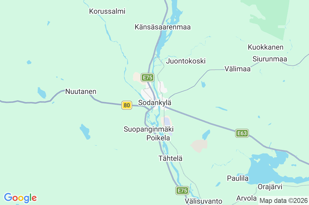 Sodankylä Area Map