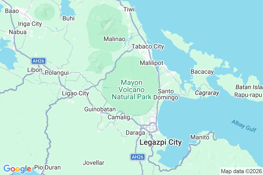 Mount Mayon Area Map