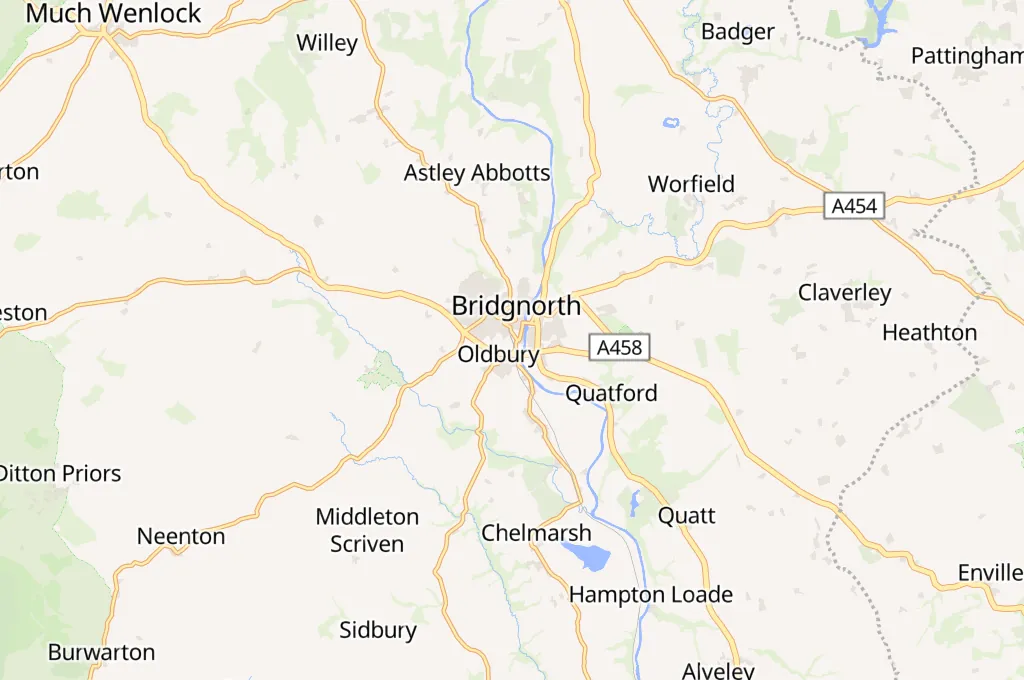 Bridgnorth Station Area Map