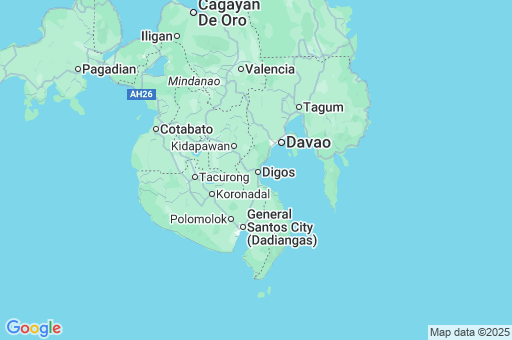 Map of Davao del Sur