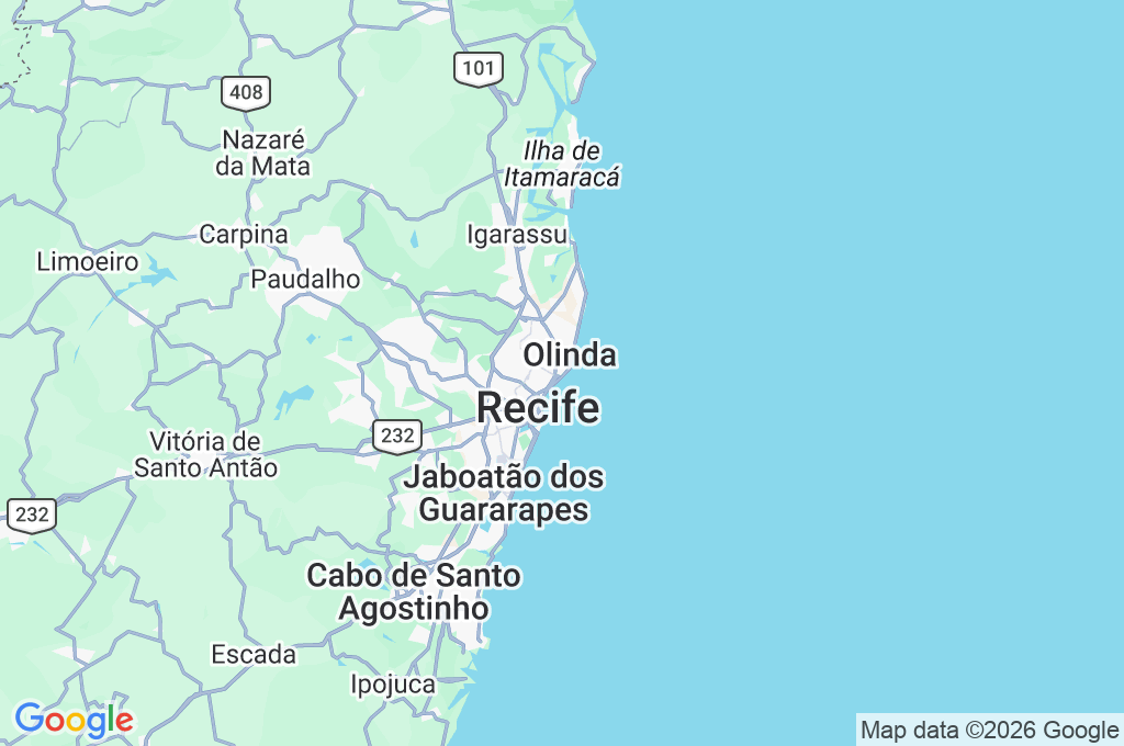 Historic Centre of Olinda Area Map