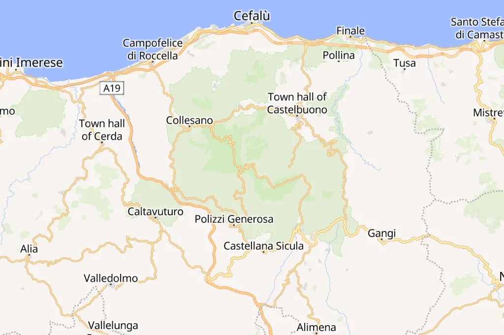 Piano Battaglia Area Map Piano Battaglia Area Map