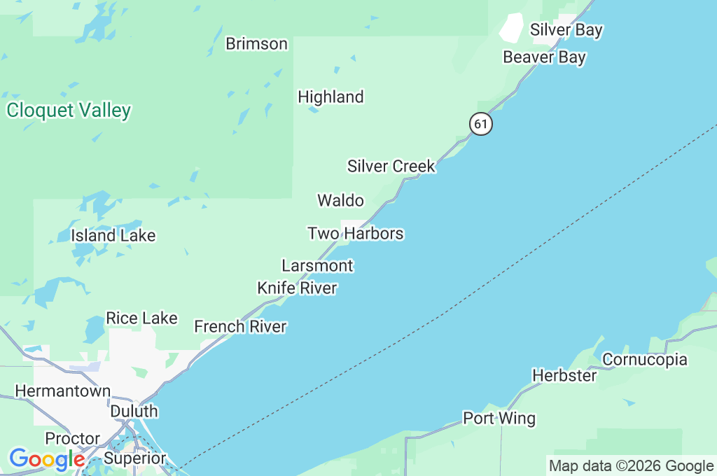 Two Harbors Area Map