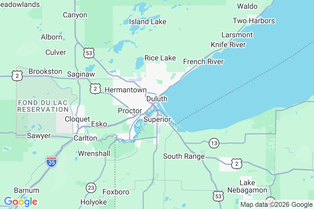 Duluth Harbor Area Map Duluth Harbor Area Map
