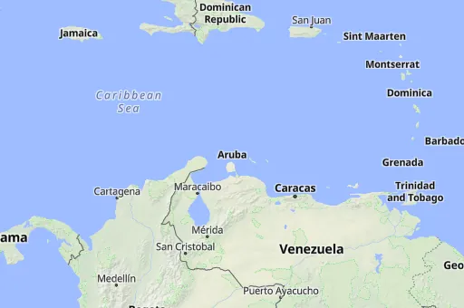Map of Aruba